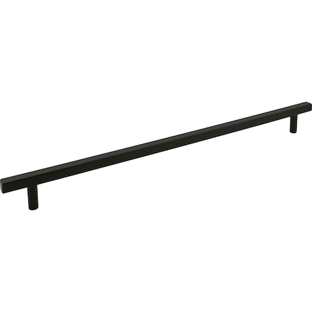 Jeffrey Alexander 18" Center-to-Center Matte Black Square Dominique Appliance Handle 845-18MB